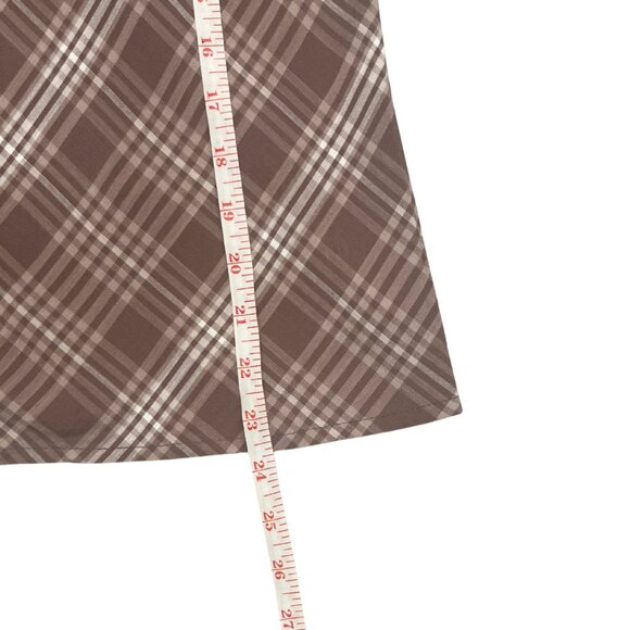 Aeropostale Y2K Brown Plaid Knee Length Skirt Women’s Sz Small Preppy Academia - Picture 9 of 14